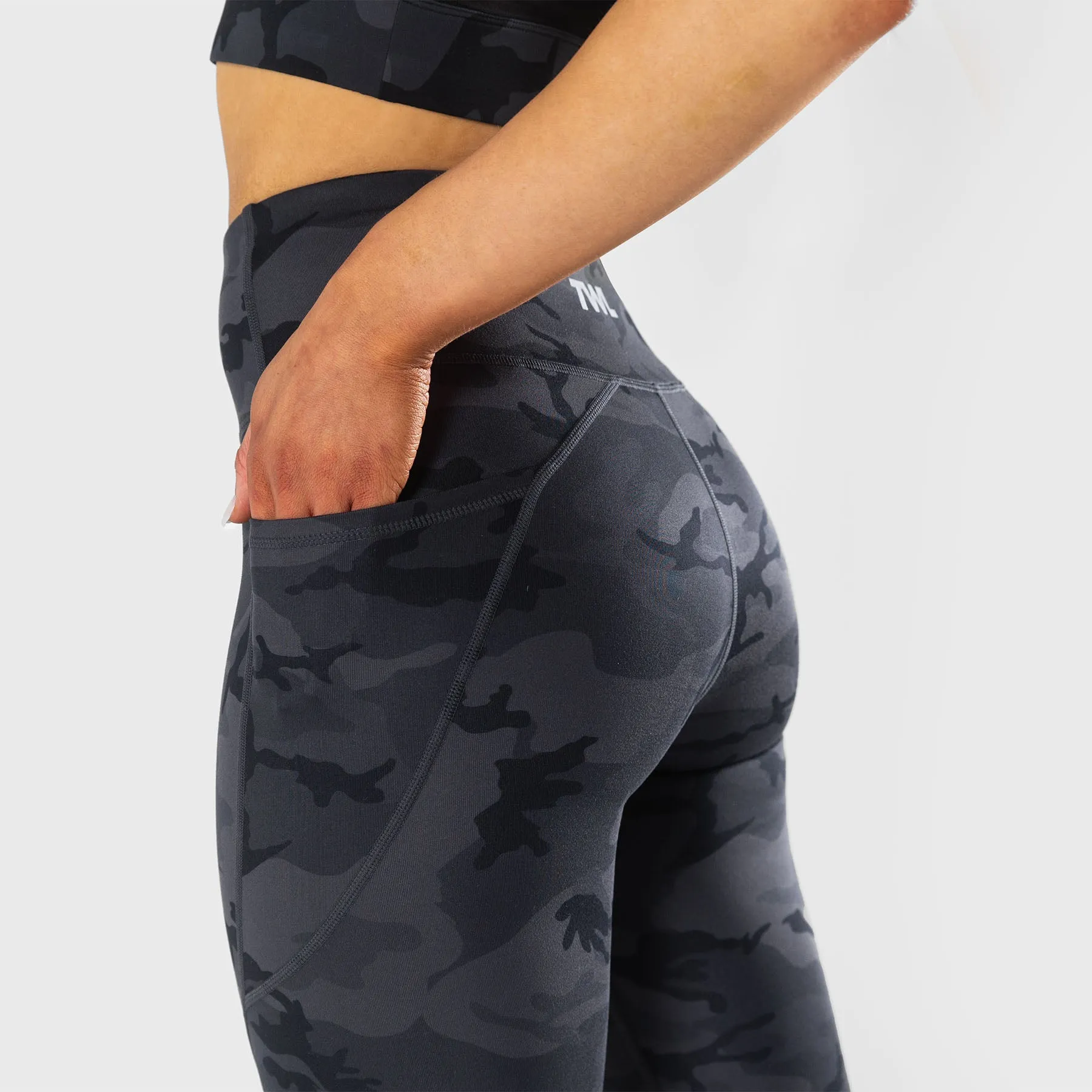 TWL - WOMEN'S ENERGY HIGH WAISTED 7/8 TIGHTS - BLACK CAMO