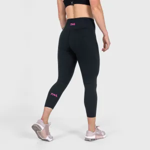 TWL - WOMEN'S ENERGY HIGH WAISTED 7/8 TIGHTS - BLACK/ RASPBERRY