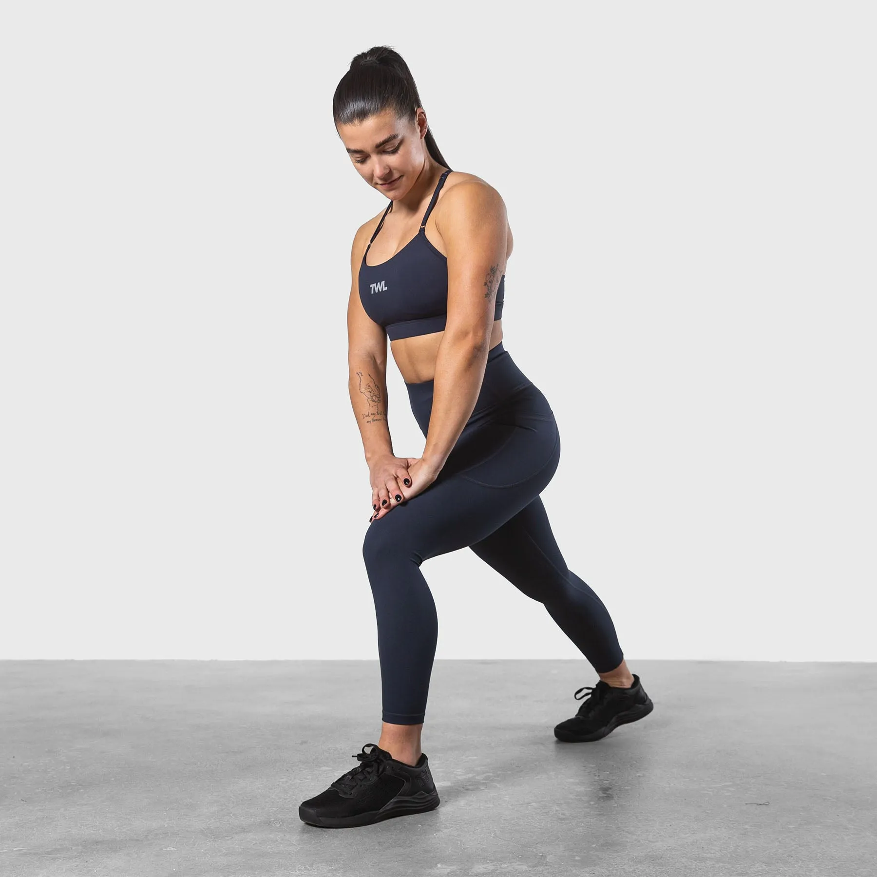 TWL - WOMEN'S ENERGY HIGH WAISTED 7/8 TIGHTS - MIDNIGHT NAVY