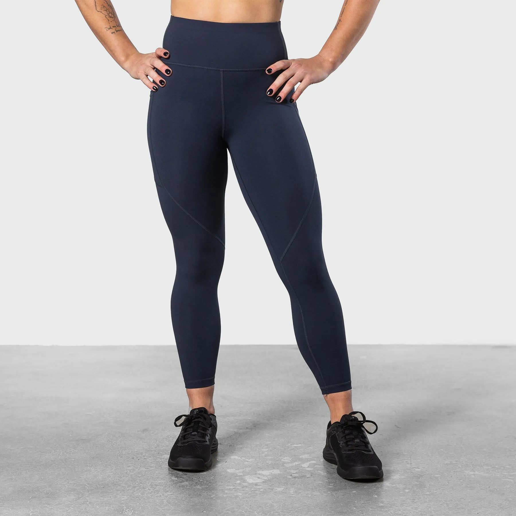 TWL - WOMEN'S ENERGY HIGH WAISTED 7/8 TIGHTS - MIDNIGHT NAVY