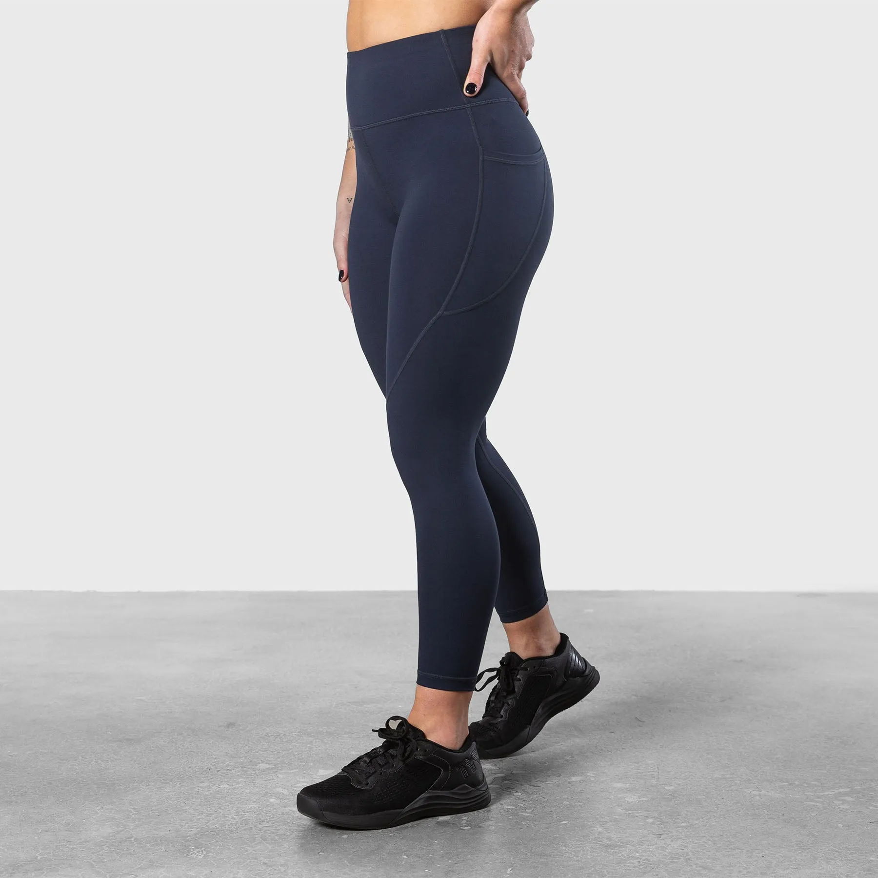 TWL - WOMEN'S ENERGY HIGH WAISTED 7/8 TIGHTS - MIDNIGHT NAVY