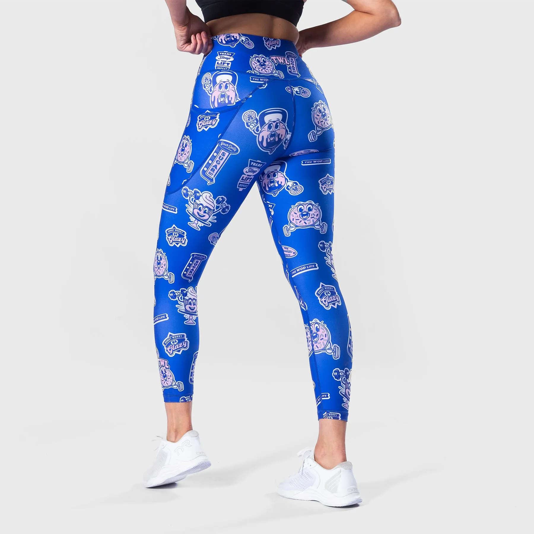 TWL - WOMEN'S ENERGY HIGH WAISTED 7/8 TIGHTS - TREATS - BLUEBERRY/PICK'N'MIX