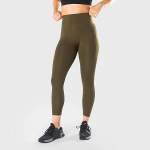 TWL - WOMEN'S ENERGY HIGH WAISTED 7/8 TIGHTS - UNIFORM GREEN