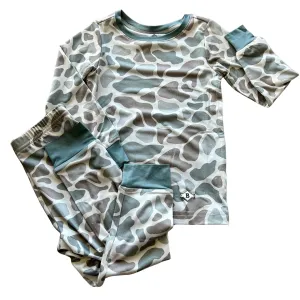 Two Piece Pajama Set | Classic Deer Camo