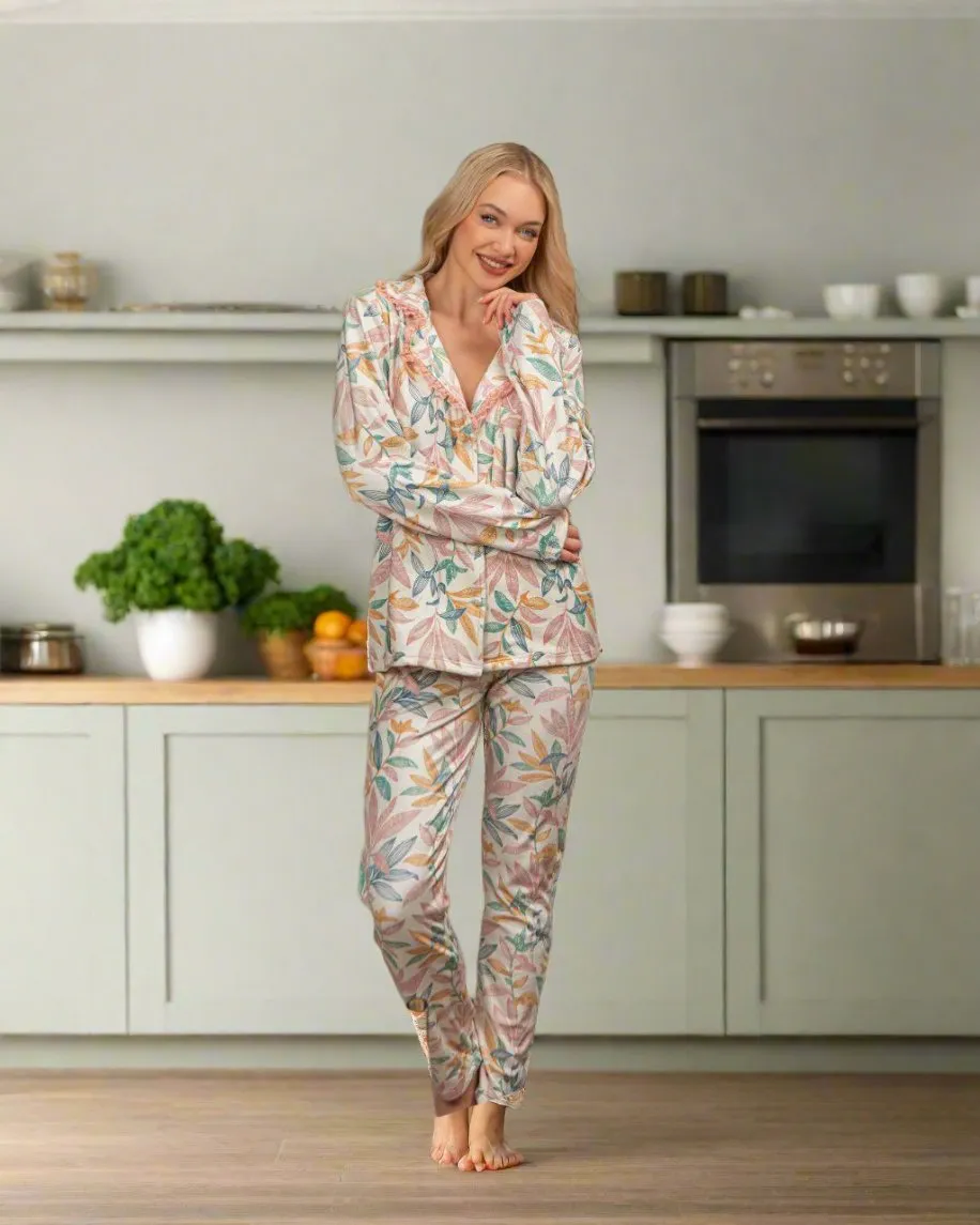 Two-piece pajama, velor T-shirt, and distinctive Turkish pants