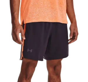 Under Armour Launch Graphic 7 inch Shorts - Tux Purple/Orange Blast