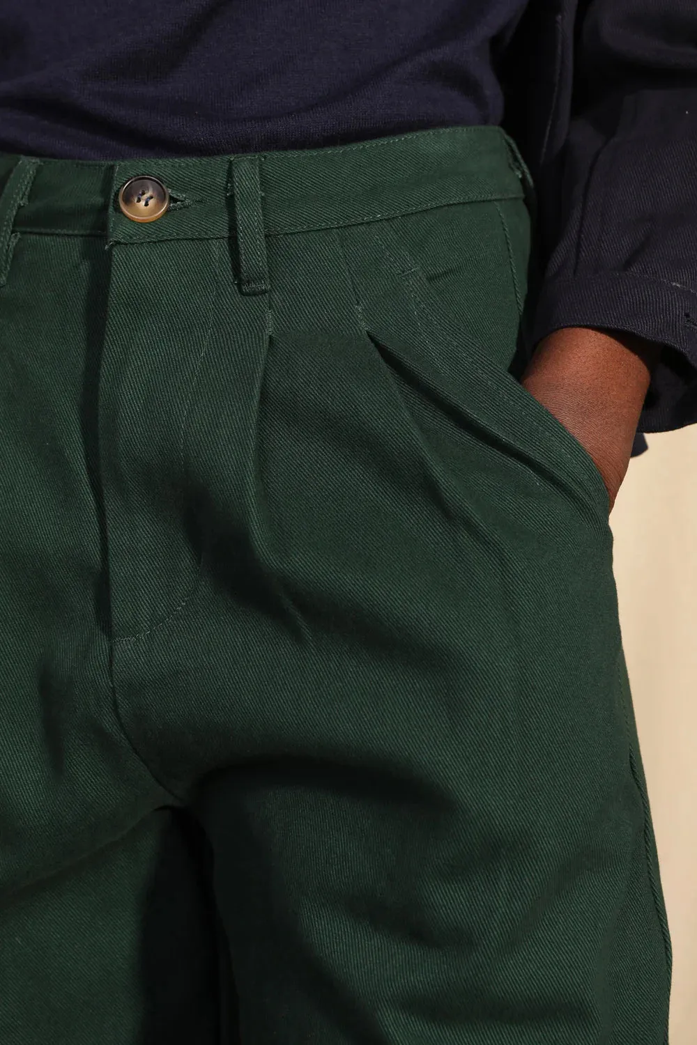Unisex Classic Slacks in Forest Green | LF Markey