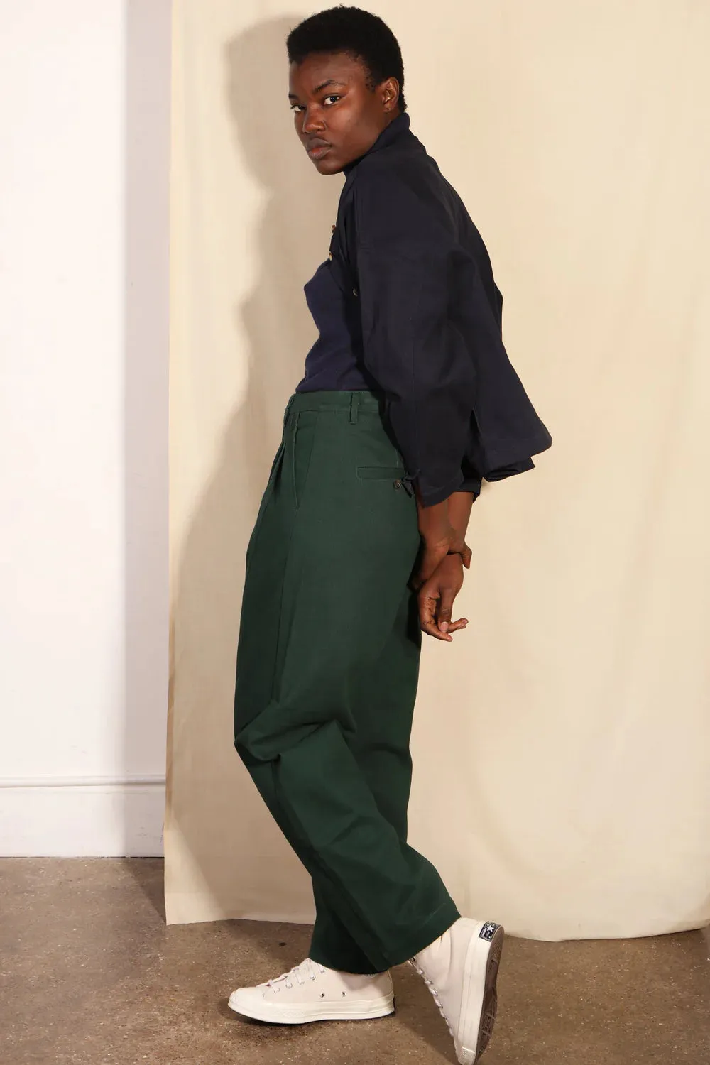 Unisex Classic Slacks in Forest Green | LF Markey