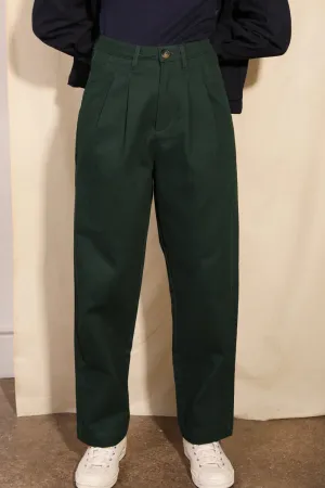 Unisex Classic Slacks in Forest Green | LF Markey
