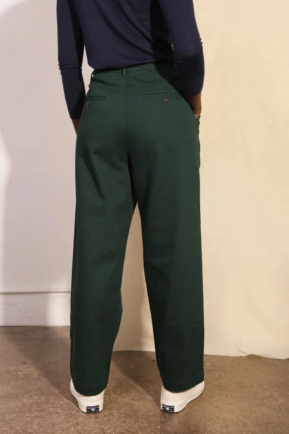 Unisex Classic Slacks in Forest Green | LF Markey