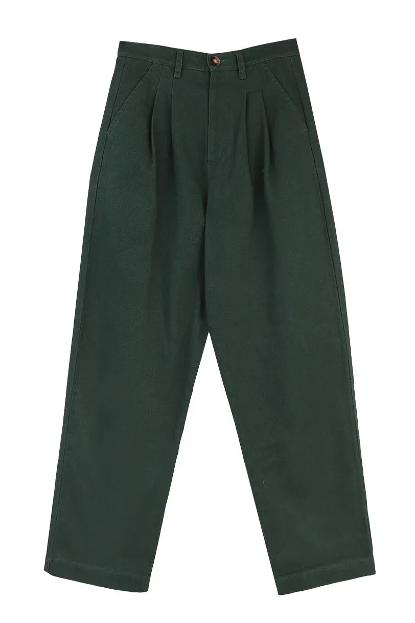 Unisex Classic Slacks in Forest Green | LF Markey