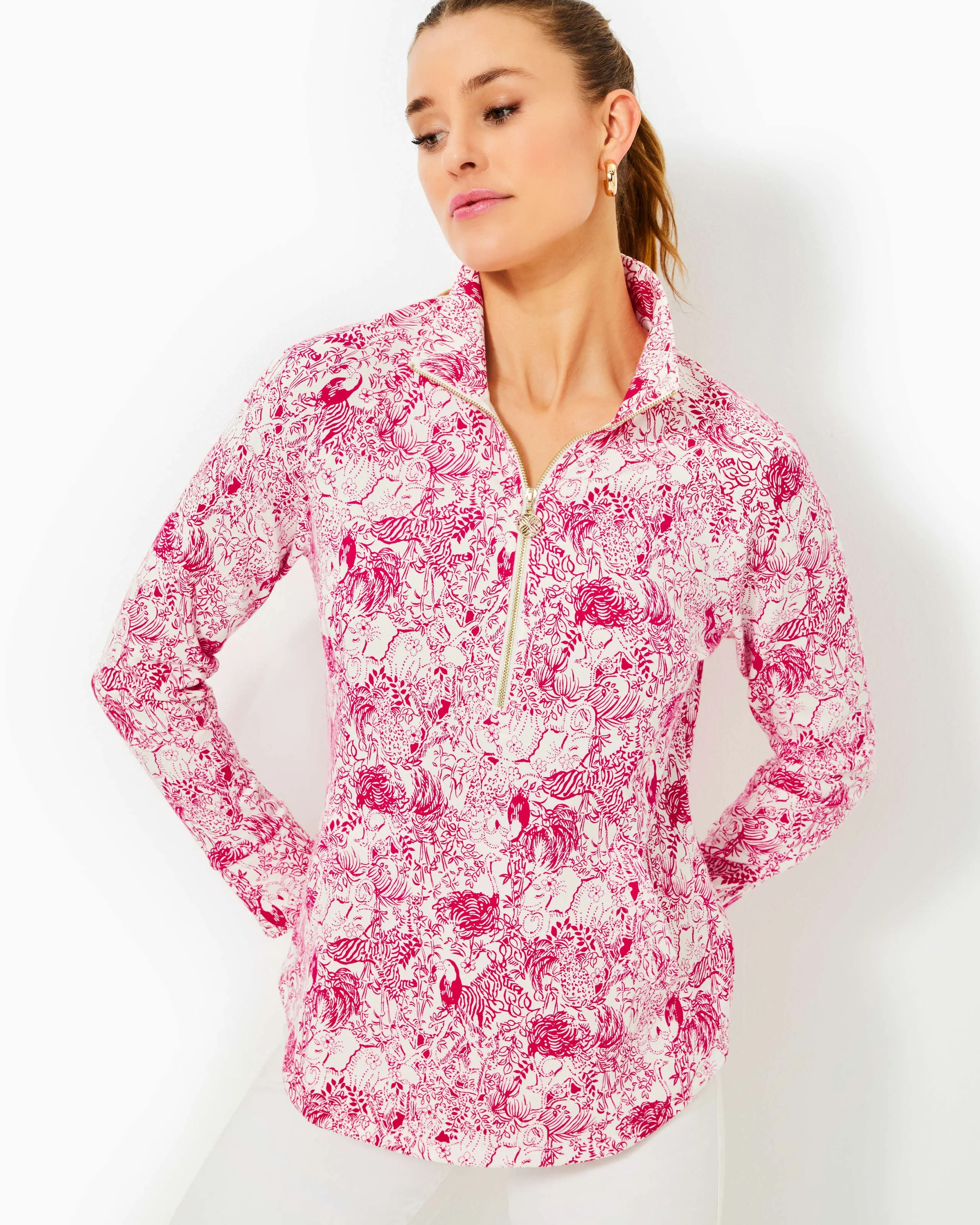 Upf 50  Skipper Popover - Raspberry Rouge Animal Magnetism