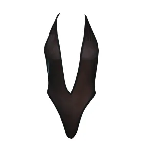 V Neck Mesh Body