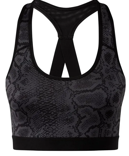 Validate Women's TriDri® performance animal printed bra black