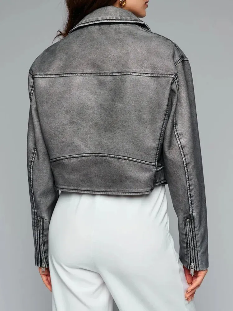 Vanessa Faux Leather Car Jacket