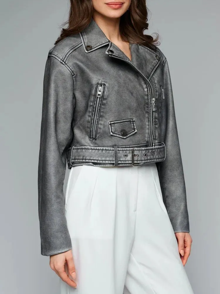 Vanessa Faux Leather Car Jacket