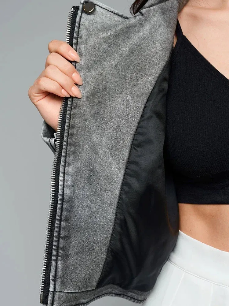 Vanessa Faux Leather Car Jacket