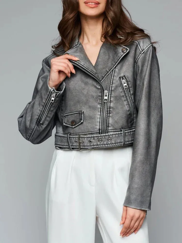 Vanessa Faux Leather Car Jacket