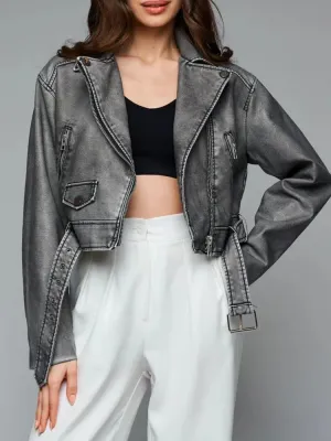 Vanessa Faux Leather Car Jacket