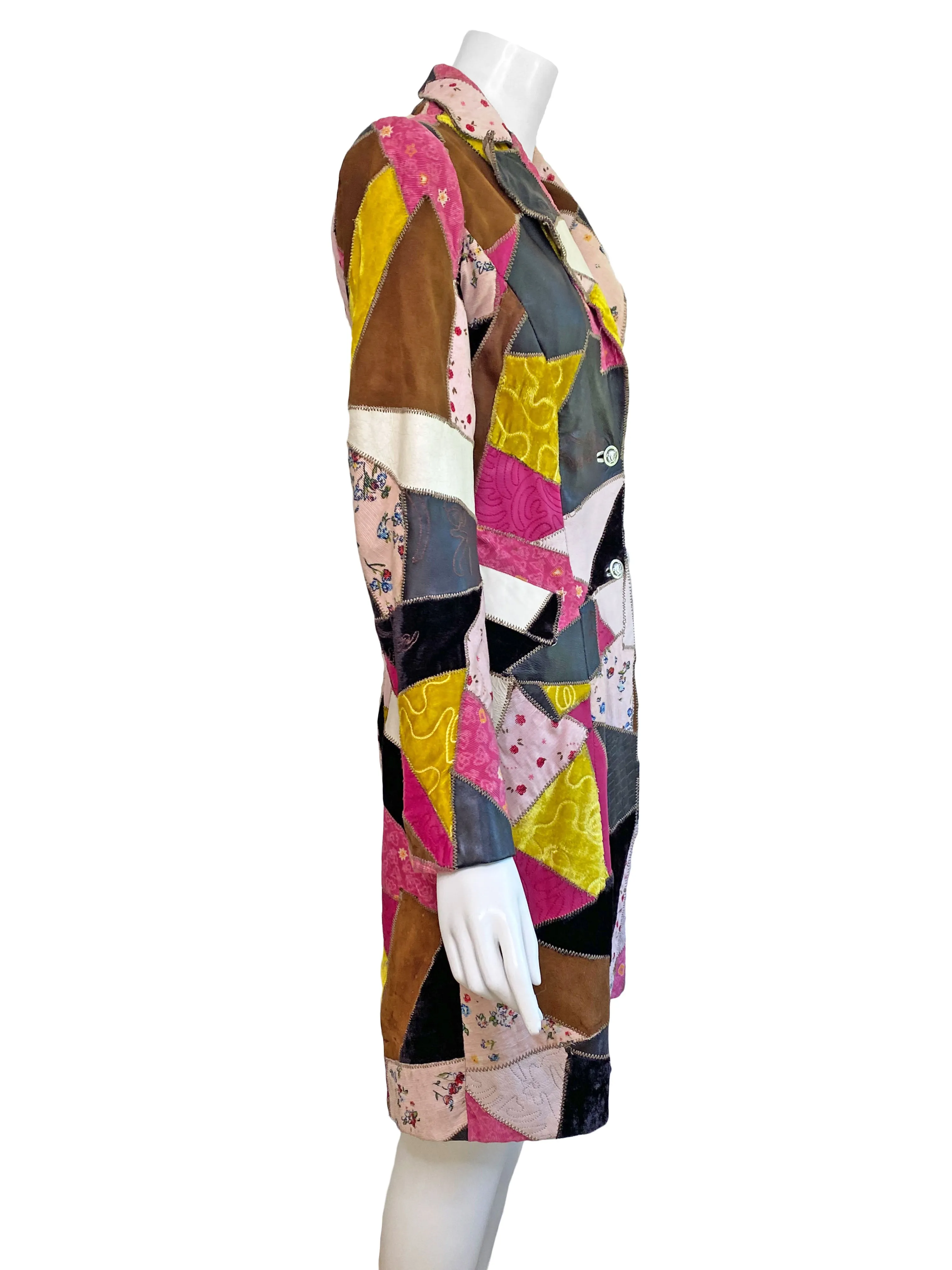 Versace Jeans Couture 2002 Patchwork Coat