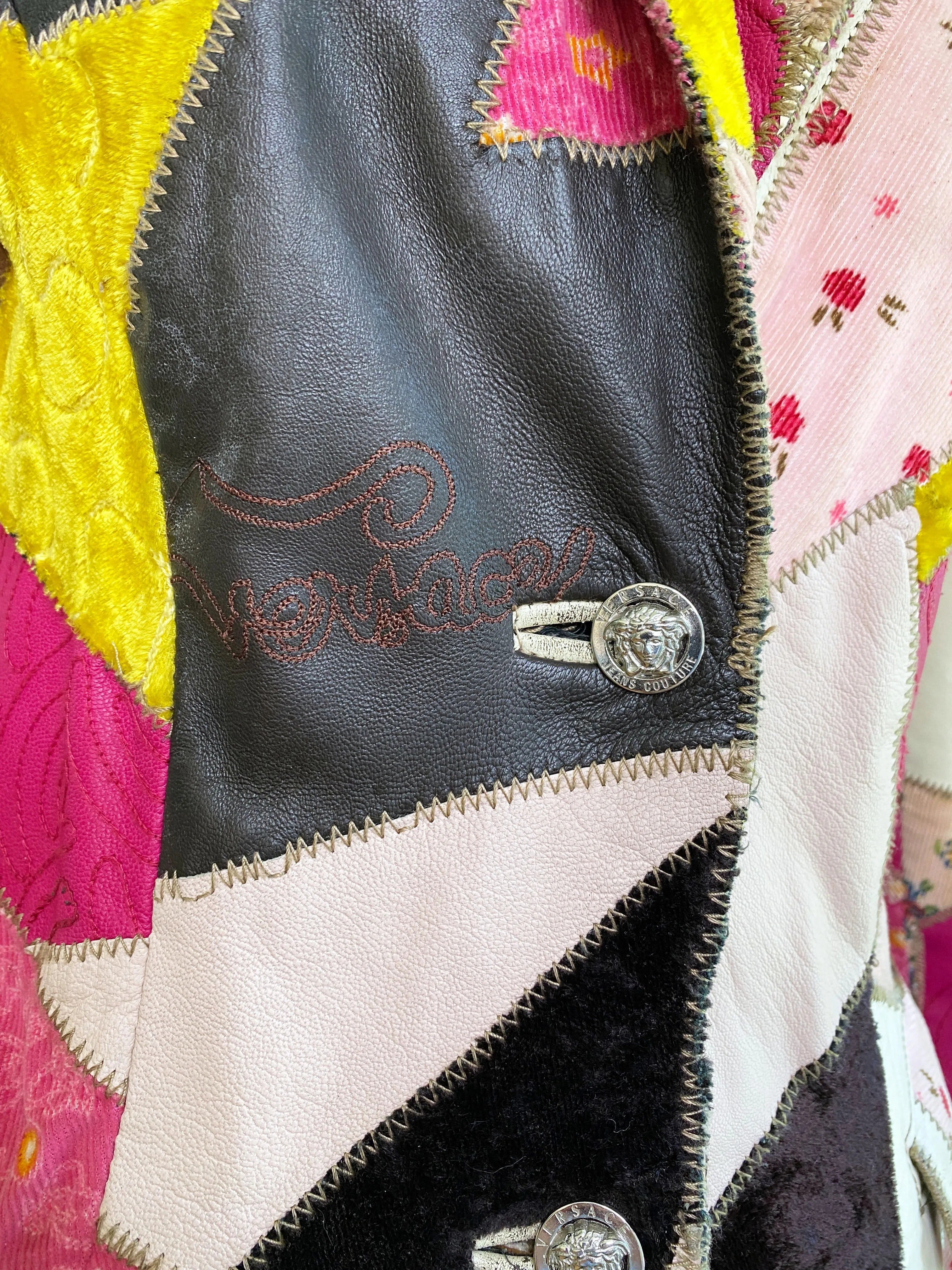Versace Jeans Couture 2002 Patchwork Coat