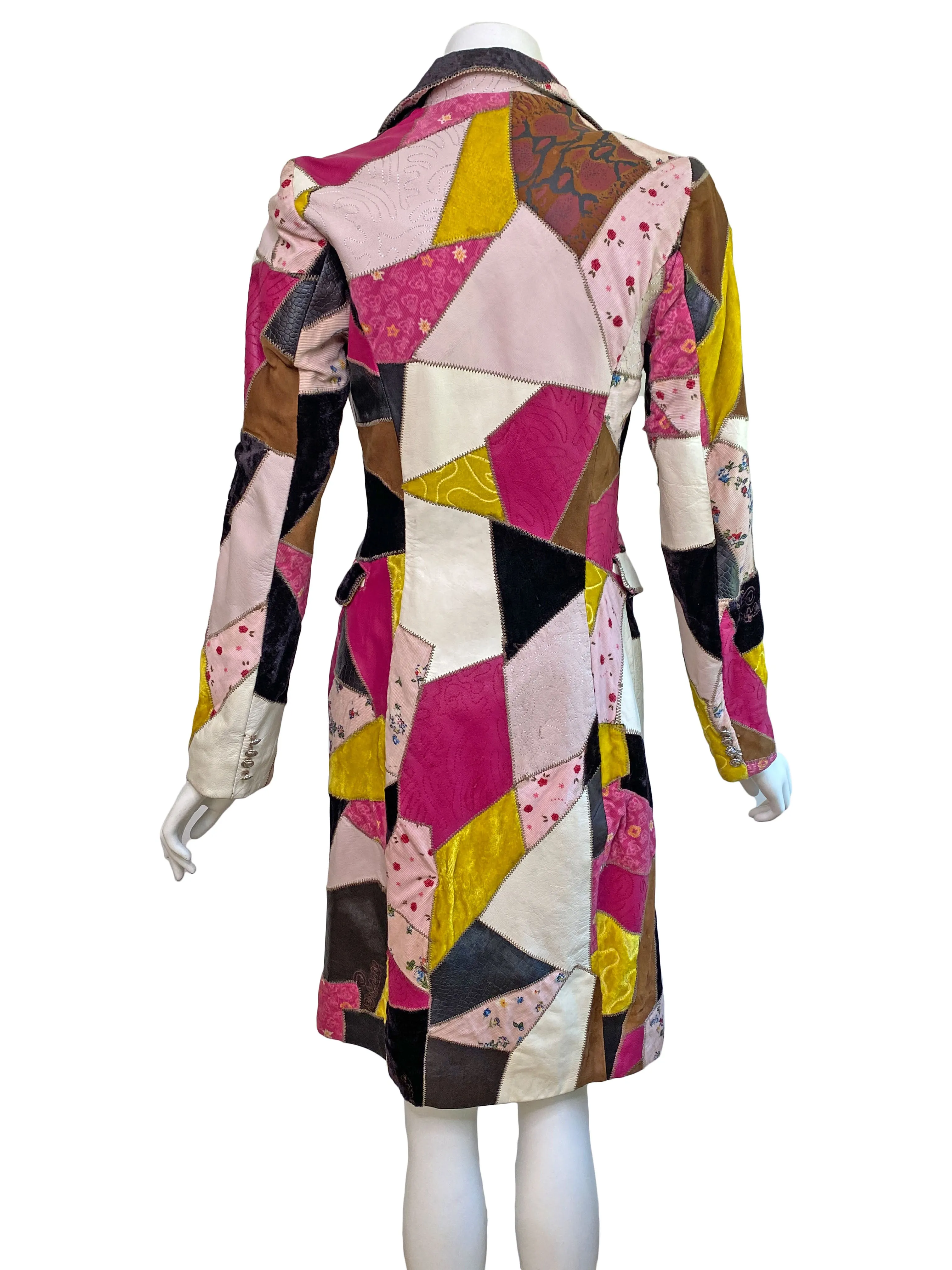 Versace Jeans Couture 2002 Patchwork Coat