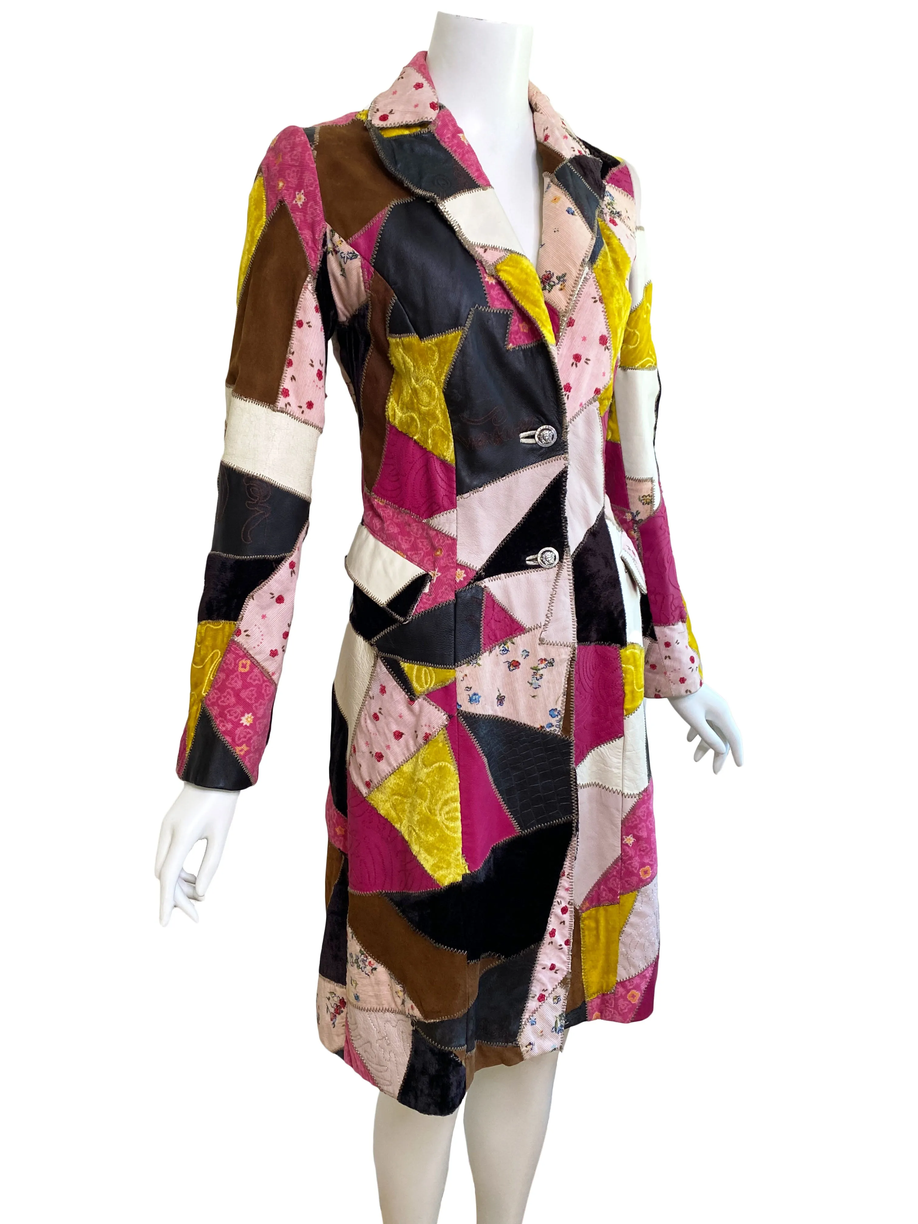 Versace Jeans Couture 2002 Patchwork Coat