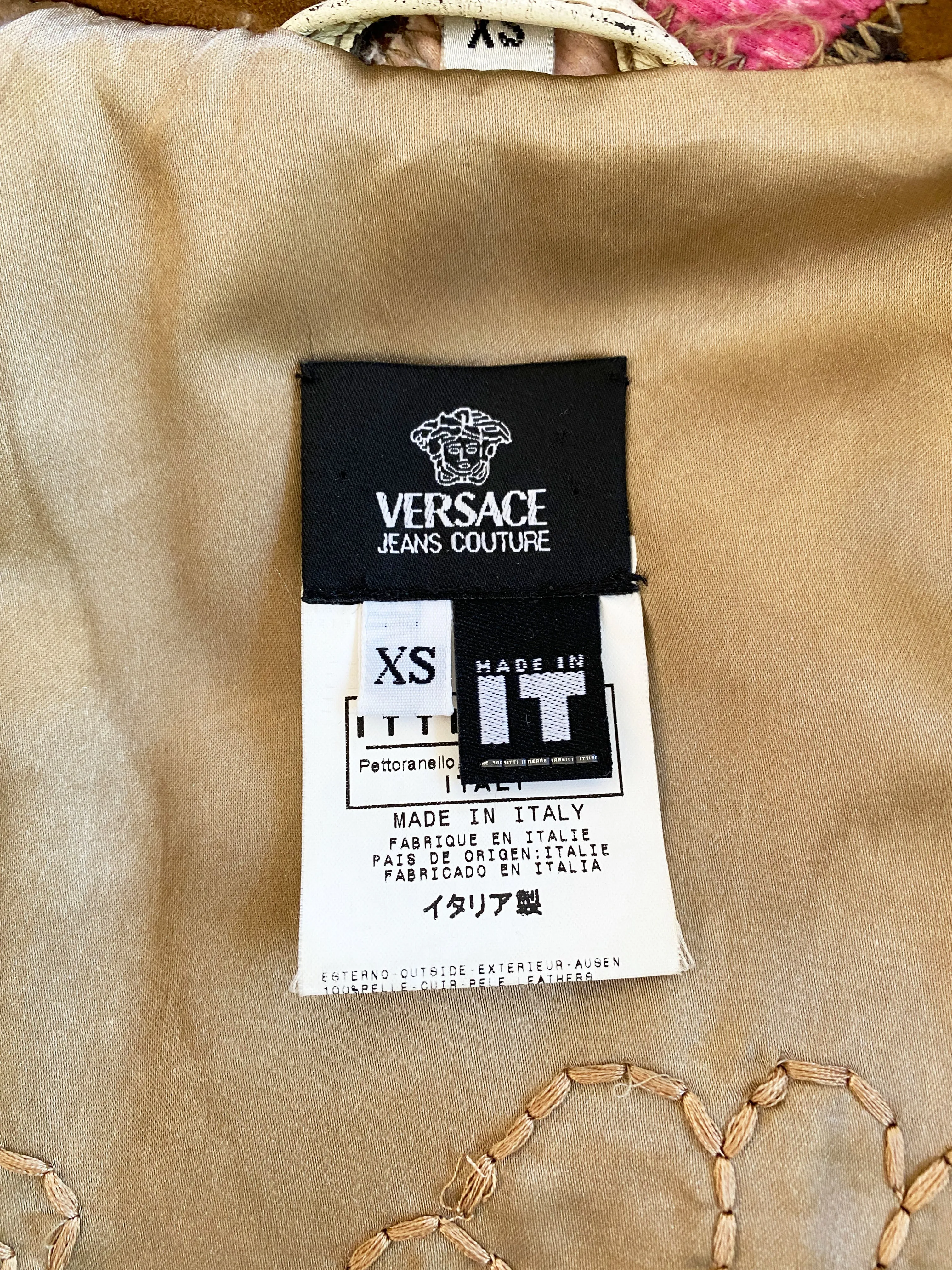 Versace Jeans Couture 2002 Patchwork Coat