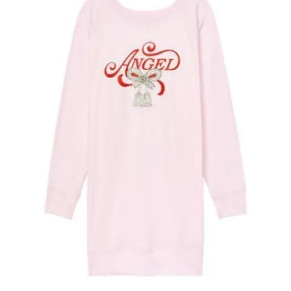 Victoria's Secret Valentines Sleep Shirt Pajamas Angel  XS S