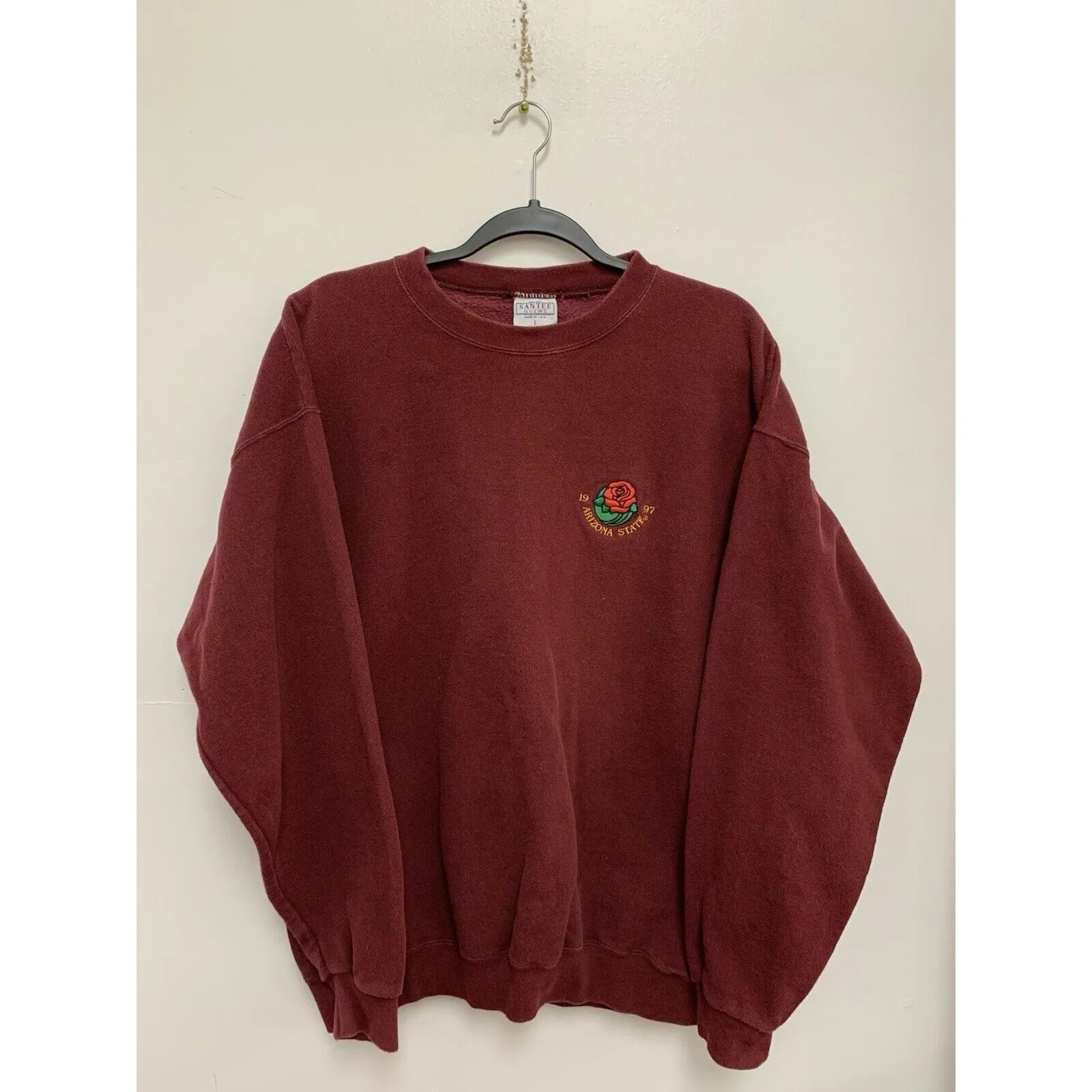 Vintage 1997 Santee Arizona State Embroidered Crewneck Sweatshirt Sz L