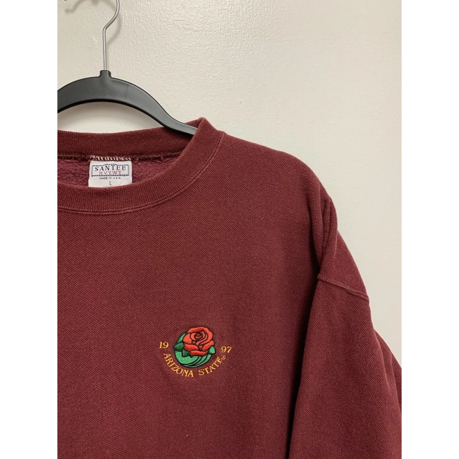 Vintage 1997 Santee Arizona State Embroidered Crewneck Sweatshirt Sz L
