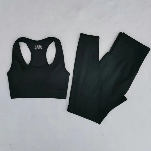 Vital Seamless Yoga Set: Fitness Clothing, Sportswear, Gym Leggings, Push-Up Leggings, Cropped Shirts, Sports Suits