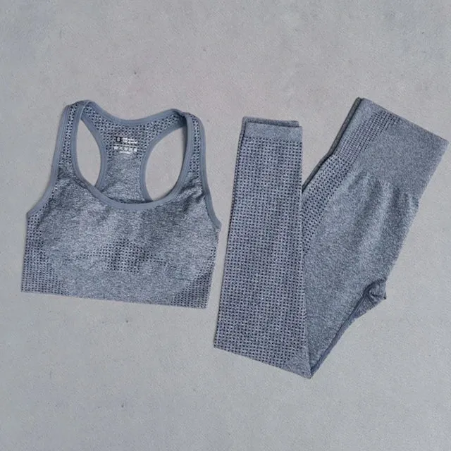 Vital Seamless Yoga Set: Fitness Clothing, Sportswear, Gym Leggings, Push-Up Leggings, Cropped Shirts, Sports Suits