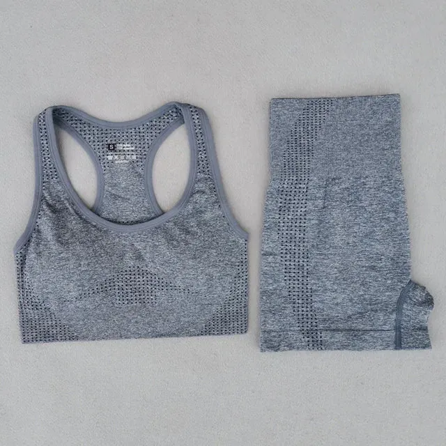 Vital Seamless Yoga Set: Fitness Clothing, Sportswear, Gym Leggings, Push-Up Leggings, Cropped Shirts, Sports Suits