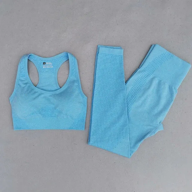 Vital Seamless Yoga Set: Fitness Clothing, Sportswear, Gym Leggings, Push-Up Leggings, Cropped Shirts, Sports Suits