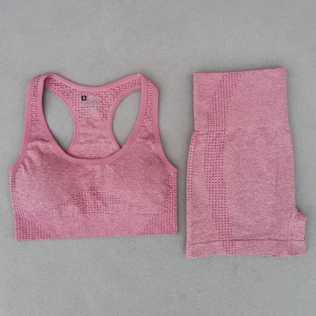 Vital Seamless Yoga Set: Fitness Clothing, Sportswear, Gym Leggings, Push-Up Leggings, Cropped Shirts, Sports Suits