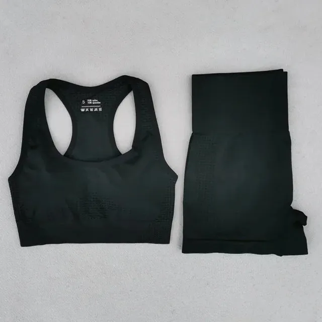 Vital Seamless Yoga Set: Fitness Clothing, Sportswear, Gym Leggings, Push-Up Leggings, Cropped Shirts, Sports Suits