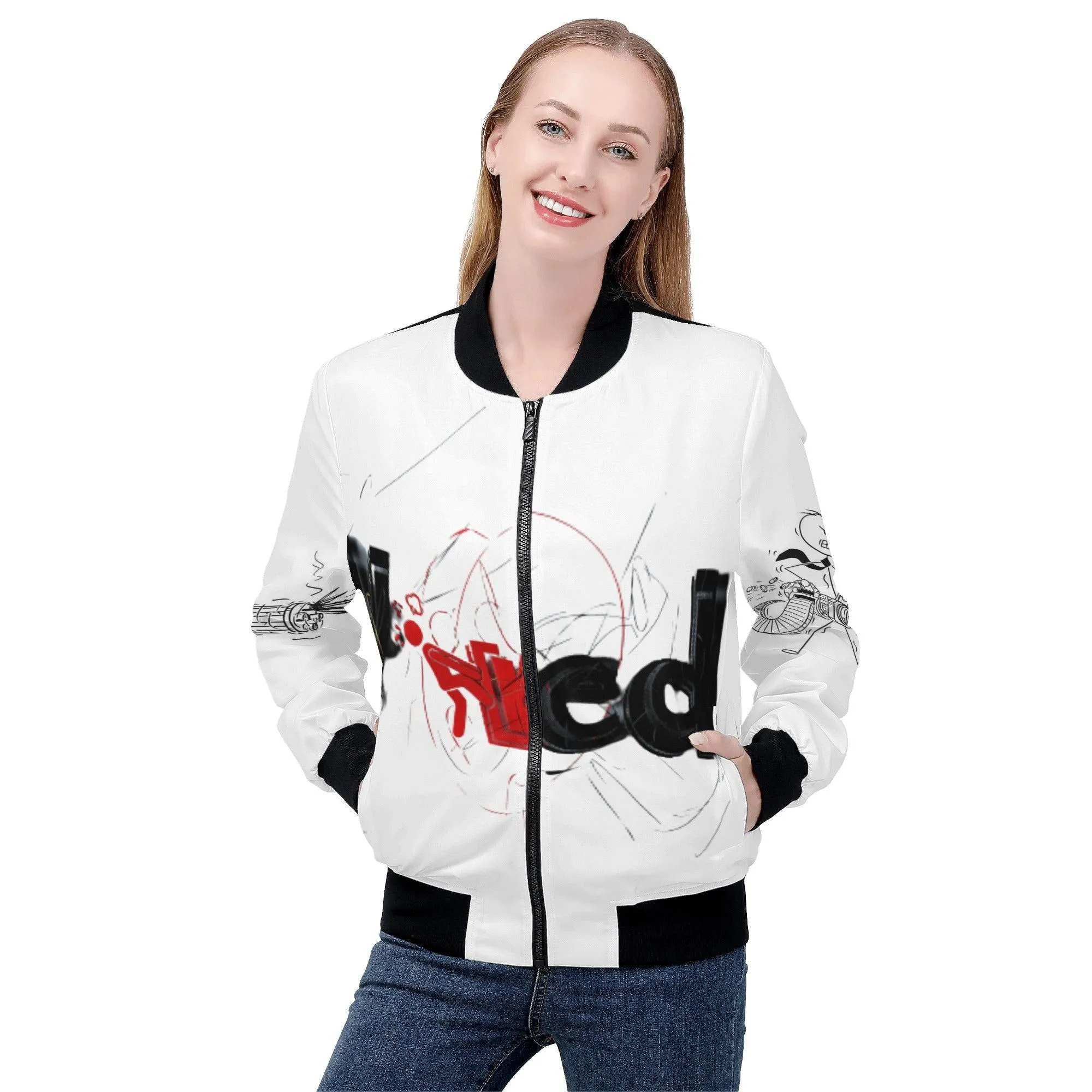 Viv'ed the Artist Women's Athleisure Bomber Jacket