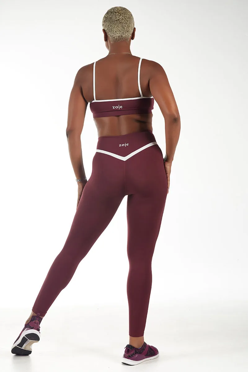 Vivienne Sport Bra Wine