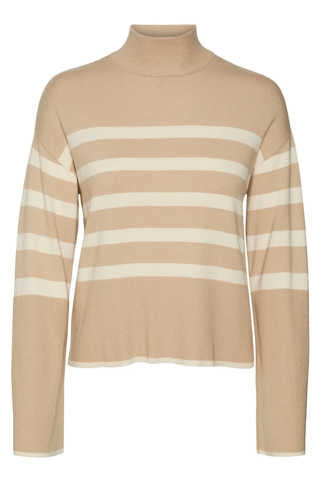 VMHappiness Trøje - Beige Med Hvide Striber