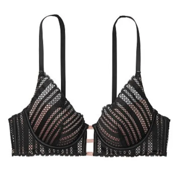 VS Luxe Lingerie Lace Lightly Lined Plunge Bra