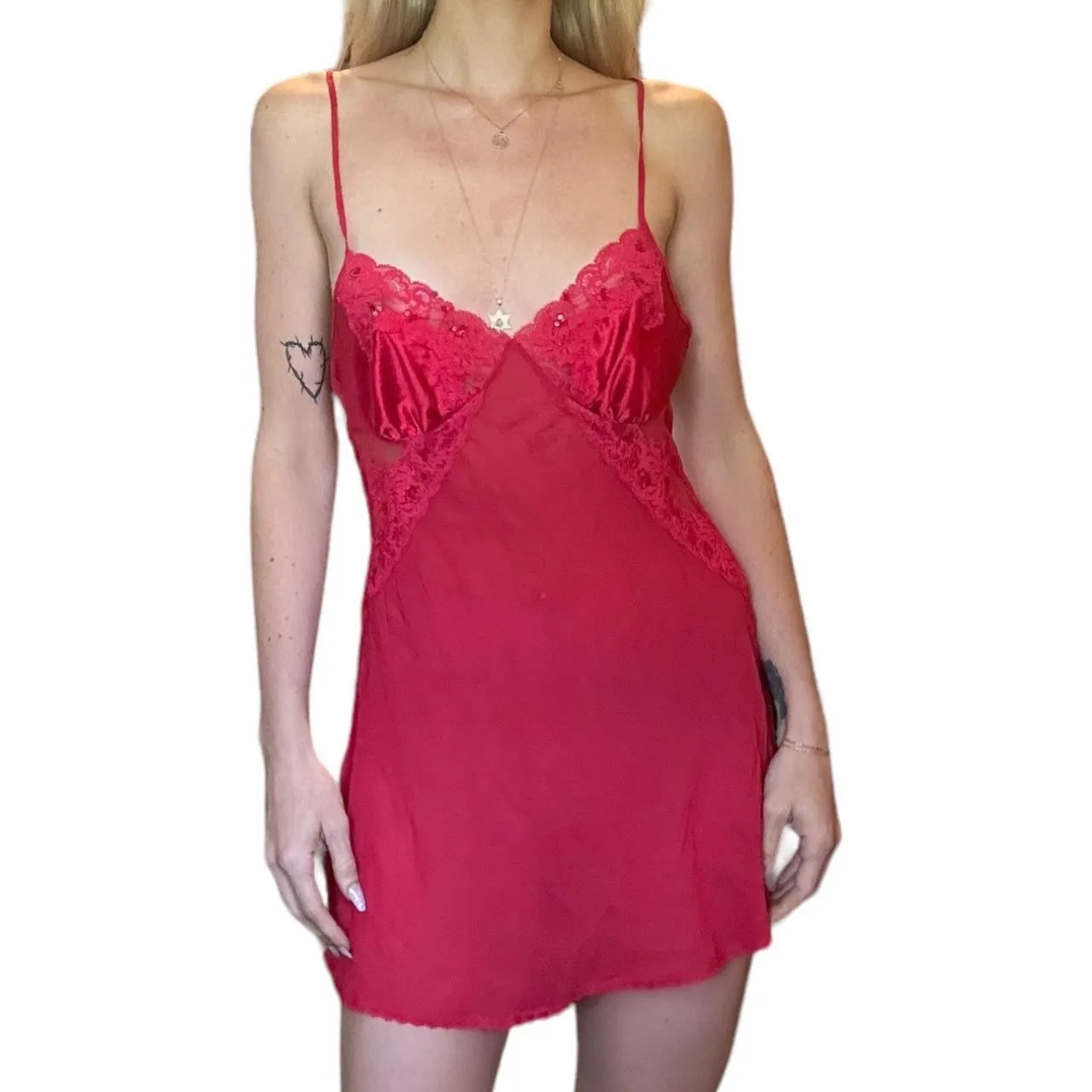VS Red Lace Slip