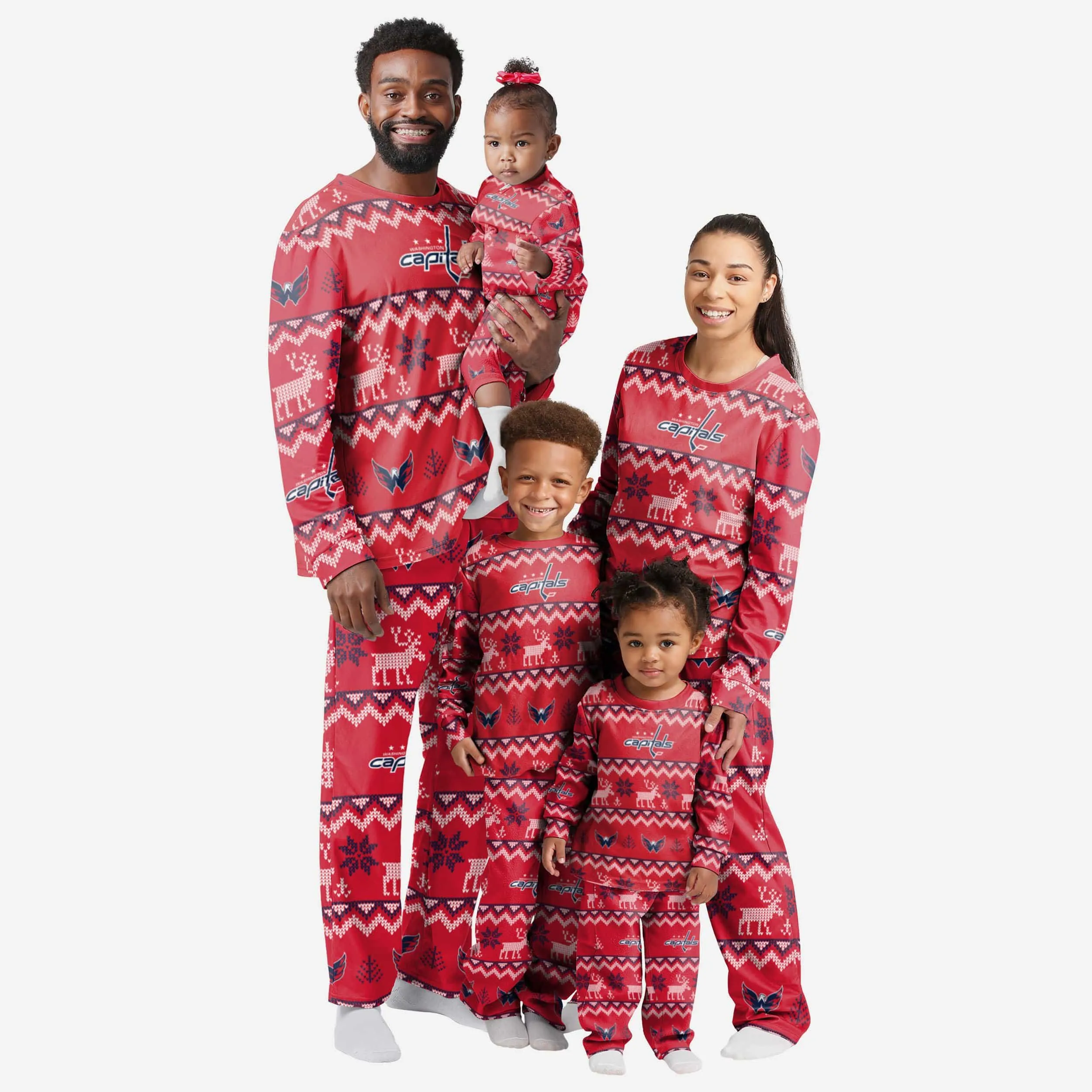 Washington Capitals Infant Ugly Pattern Family Holiday Pajamas