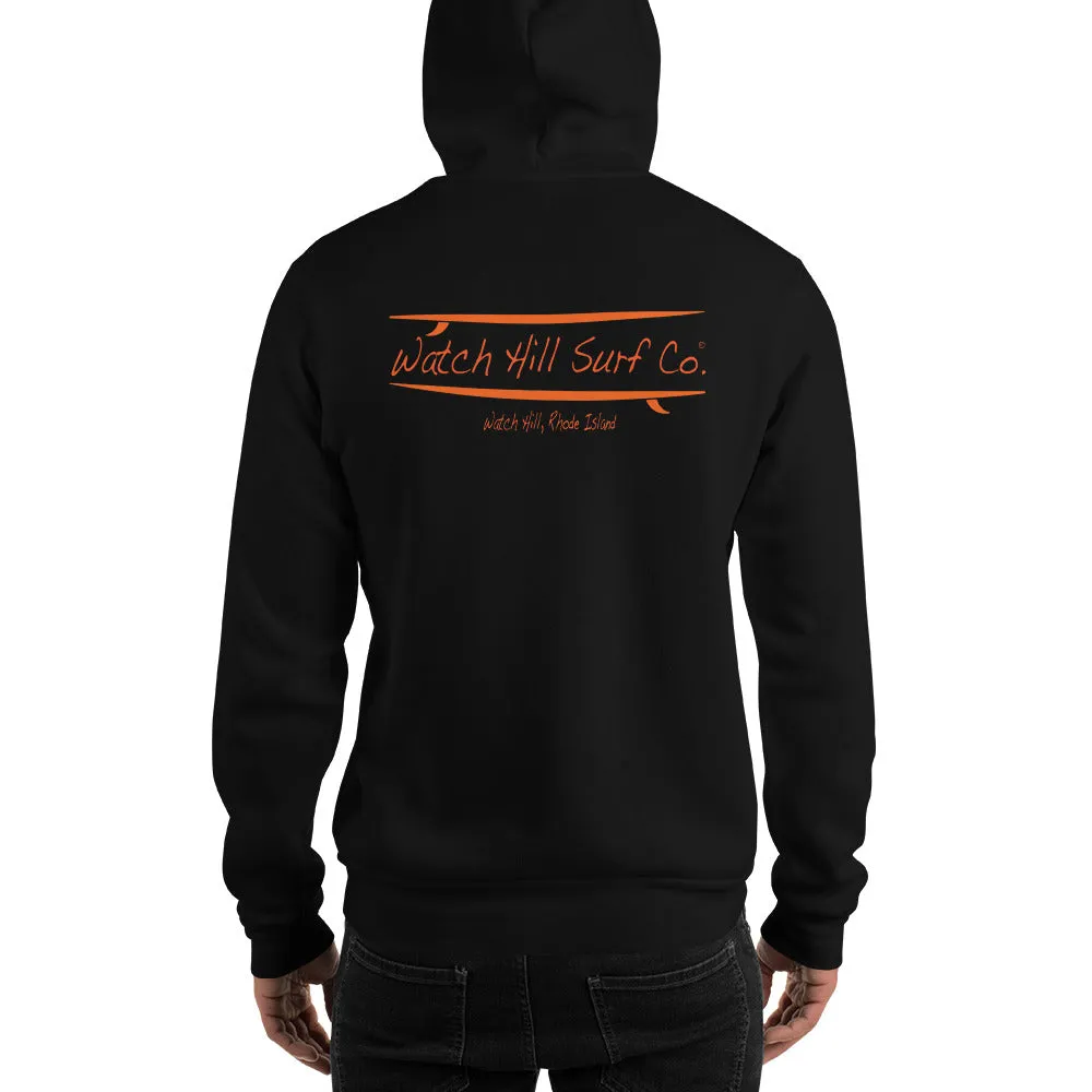 Watch Hill Surf Co. 'Parallel Boards' Unisex Hoodie - (Orange)