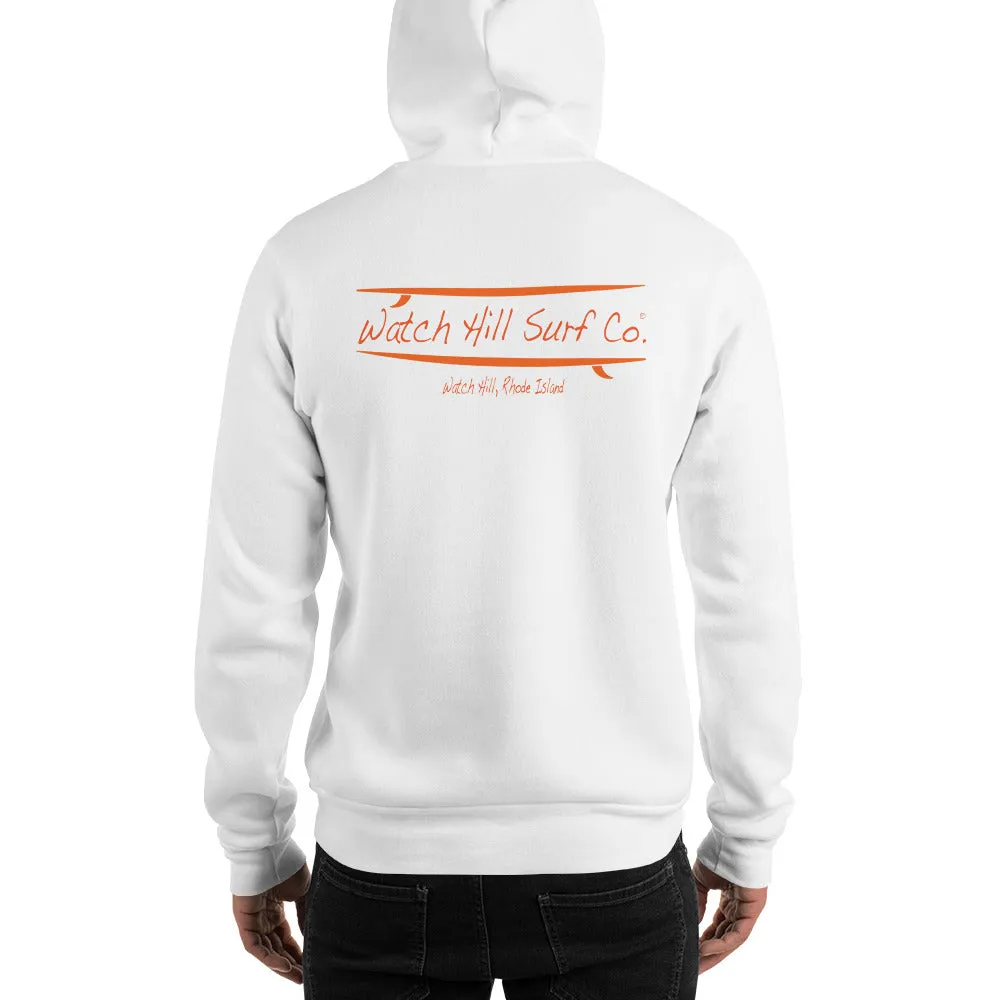 Watch Hill Surf Co. 'Parallel Boards' Unisex Hoodie - (Orange)