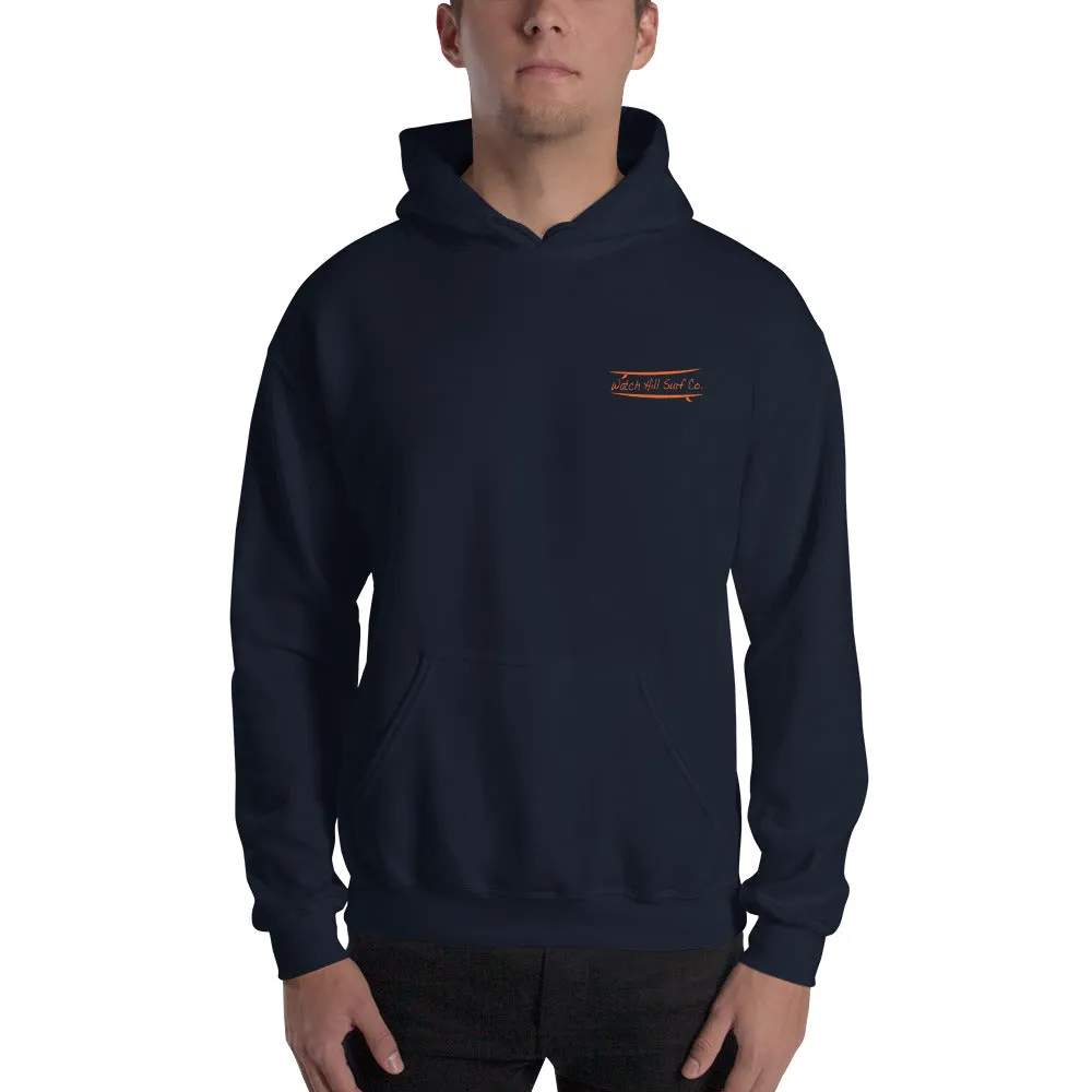 Watch Hill Surf Co. 'Parallel Boards' Unisex Hoodie - (Orange)