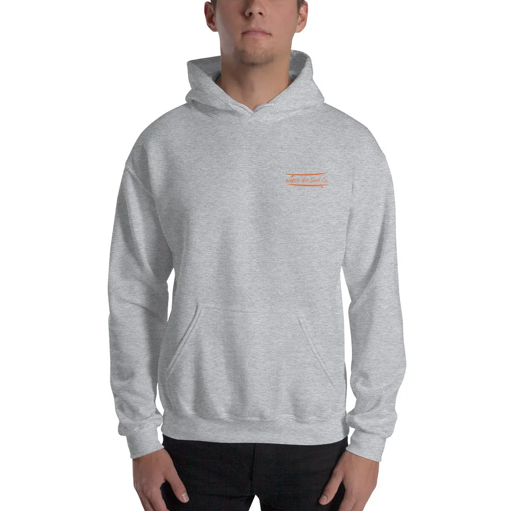 Watch Hill Surf Co. 'Parallel Boards' Unisex Hoodie - (Orange)
