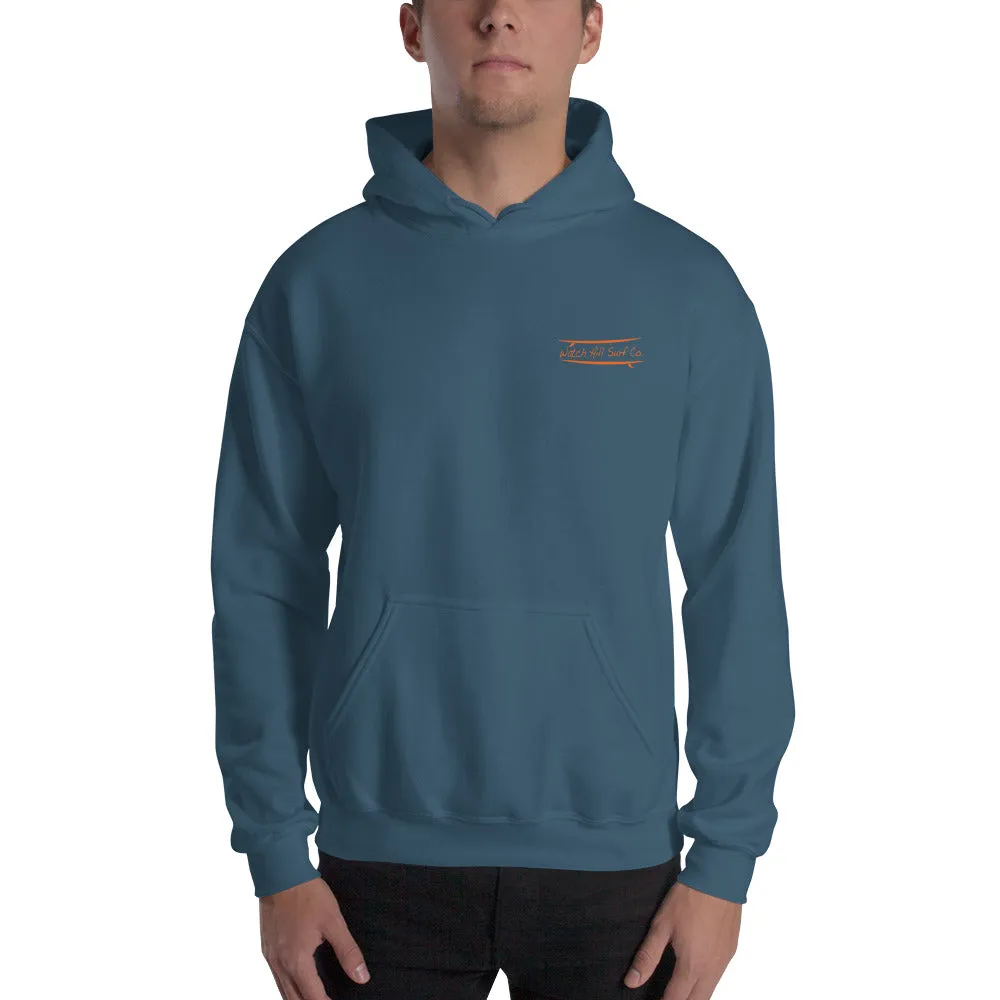 Watch Hill Surf Co. 'Parallel Boards' Unisex Hoodie - (Orange)
