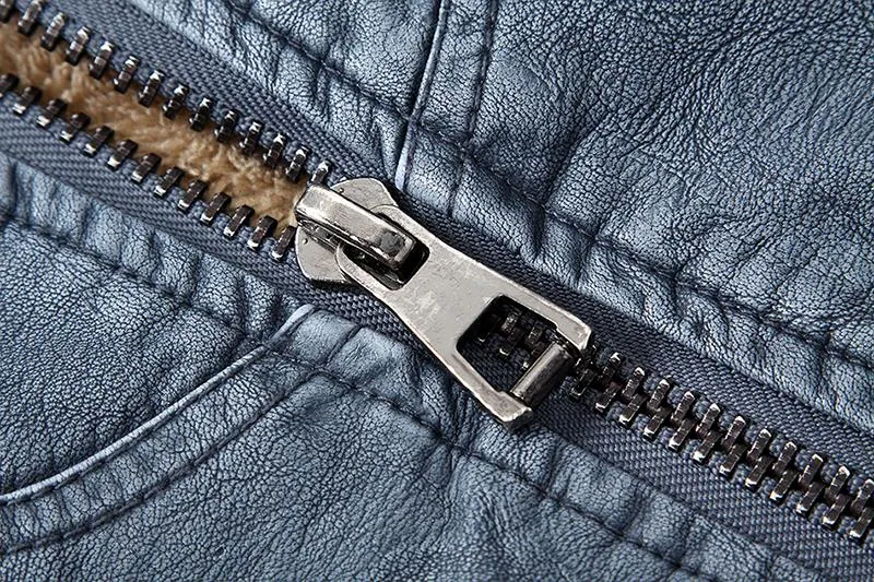 West Louis™ PU Leather Velvet Jacket