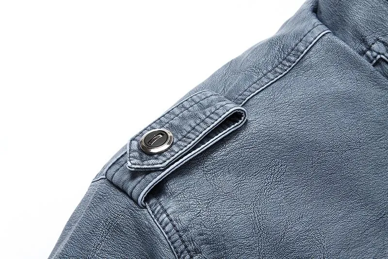West Louis™ PU Leather Velvet Jacket